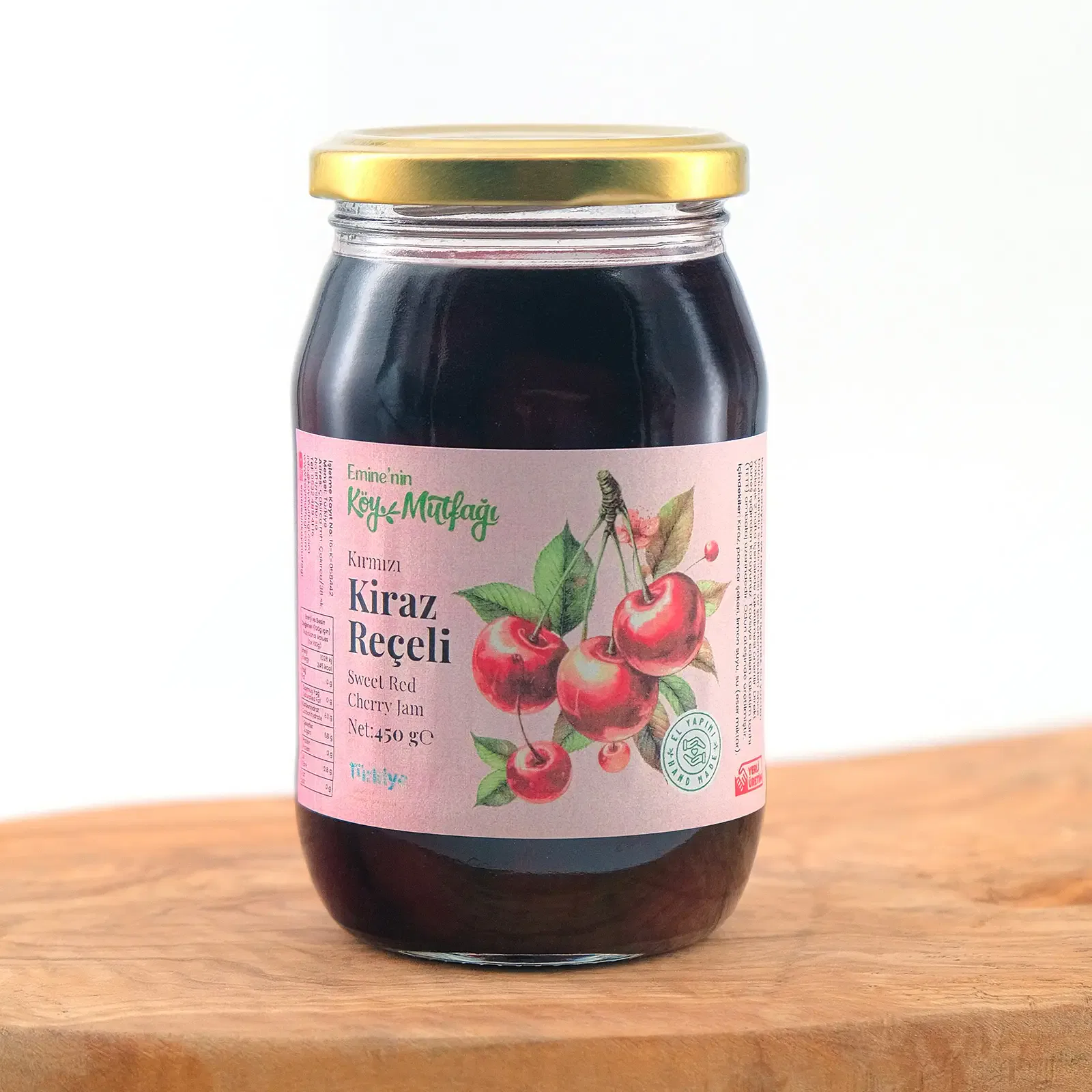 Kiraz Reçeli 450g - Odun Ateşinde Kiraz Reçeli - Görsel 1