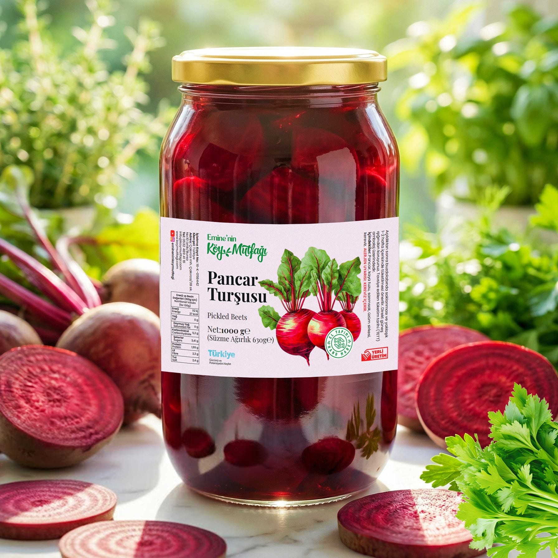 Pancar Turşusu 1000g (Süzme Ağırlık 630g) - Görsel 1