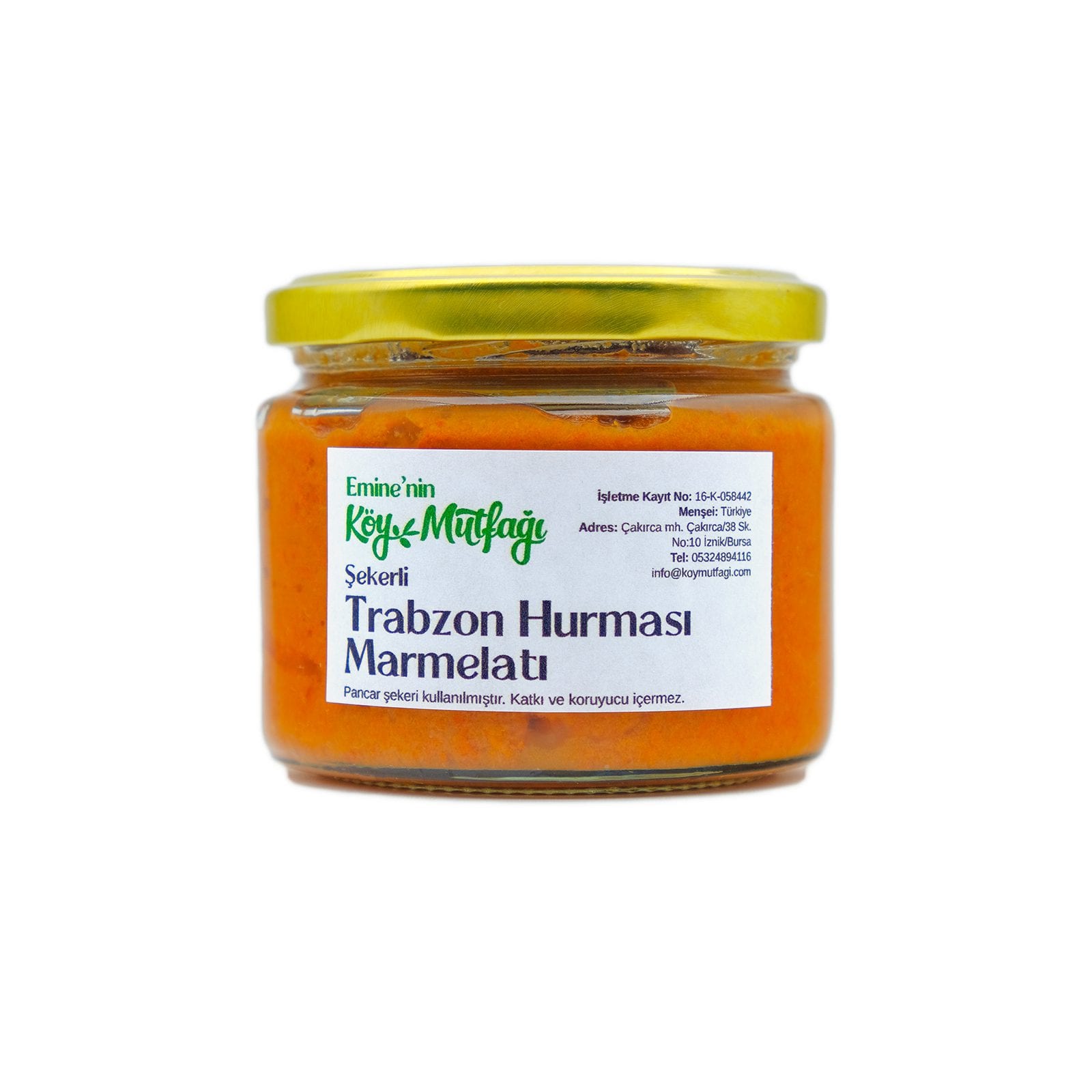 Şekerli Trabzon Hurması (Cennet Hurması) Marmelatı 330cc - Görsel 1